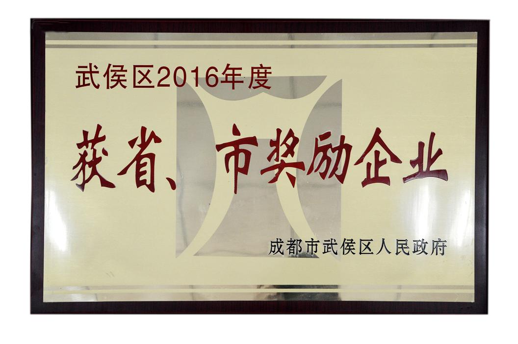 成都九球体育(China)官方网站集团被授予武侯区2016年度获省、市奖励企业称号